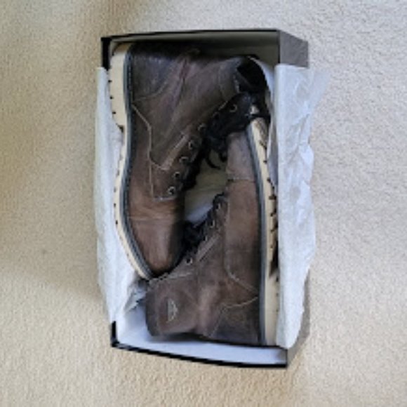 B2 Distressed Leather Fur Lined Men's Boots - Size 41/US 8 - Picture 7 of 11